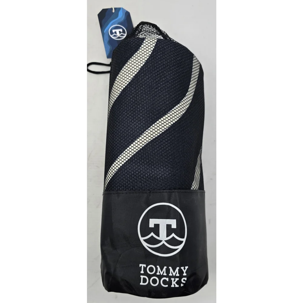 New 84 X 48 Tommy Docks Navy Color Microfiber Suede Towel - Quick Dry, Sand Free